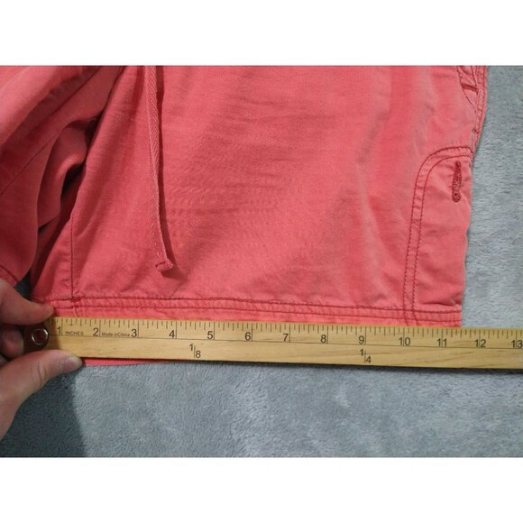 Vintage American Eagle Shorts Womens 8 Peach Bermuda Cotton Mid Rise Drawstring - Picture 6 of 8
